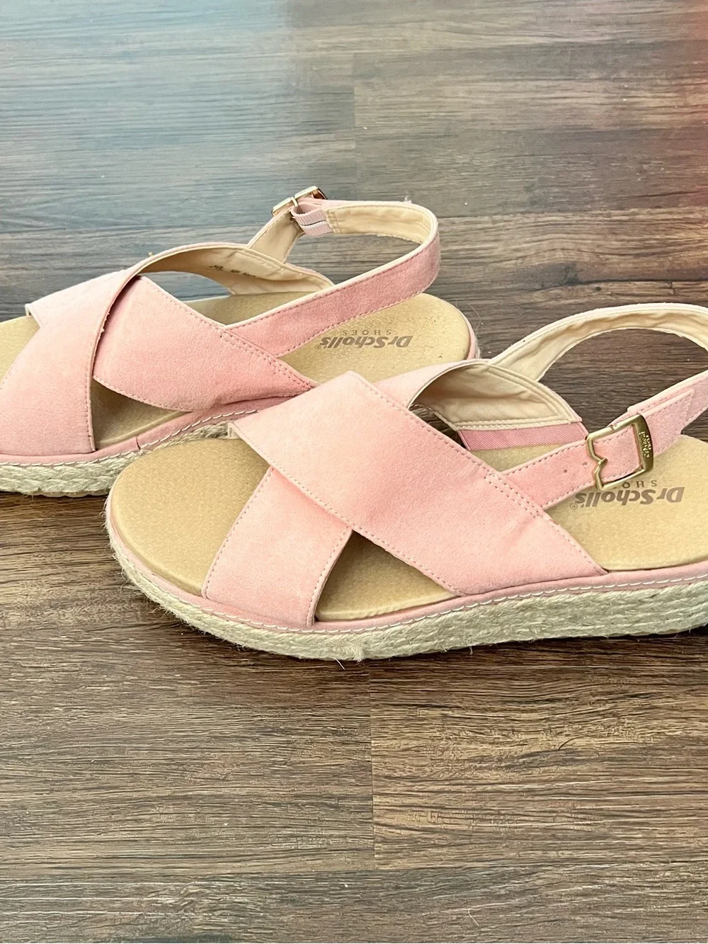 Dr. Scholl's Blush Pink Crisscross Espadrille Sandals